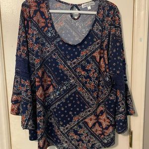 Pretty fancy top with bell sleeves
